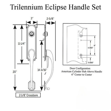 TRILENNIUM ECLIPSE HANDLE WITH GRIP RIGHT HAND SCHLAGE KEY